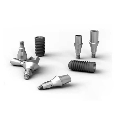 Metal dental implant